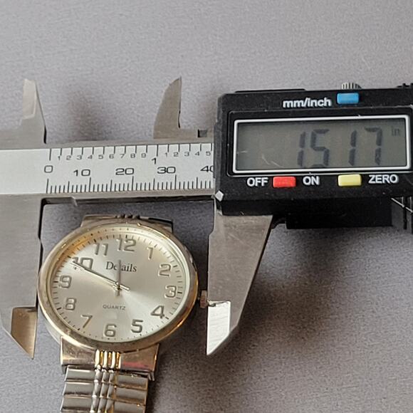 Details Mens Quartz Watch Silver Dial Expansion Band Stainless Steel Back Tested - Picture 10 of 15